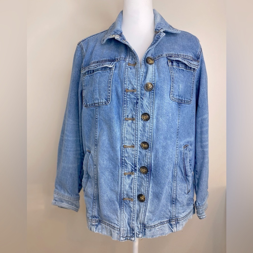 Free People Heritage Denim Shirt Jacket S/P - Picture 2 of 9